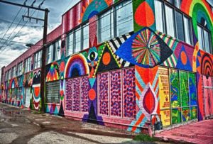 Oeuvre de la street-artiste Maya Hayuk
