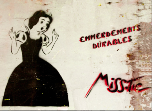 Oeuvre de la street artiste Miss Tic