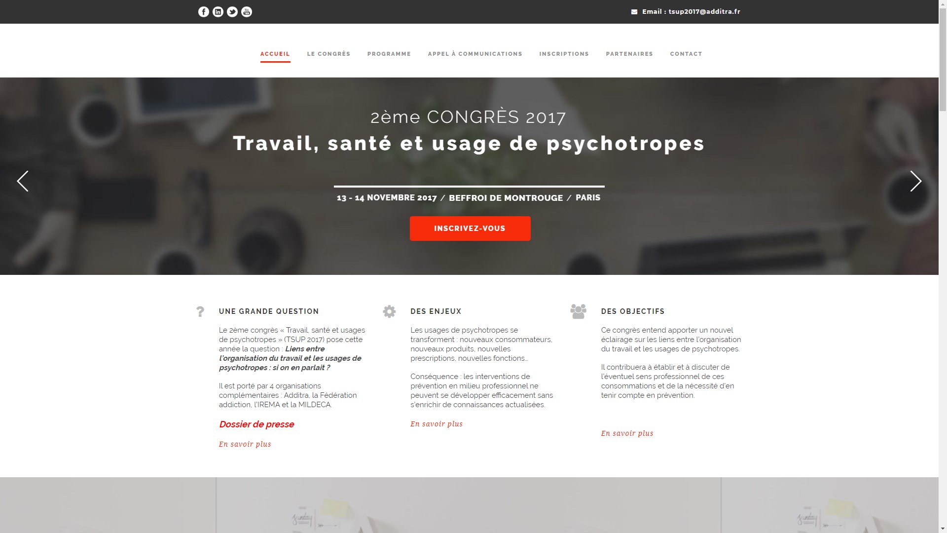 congrès « Travail, santé et usages de psychotropes » 2017