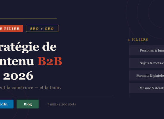 Stratégie de contenu B2B en 2026 : comment la construire